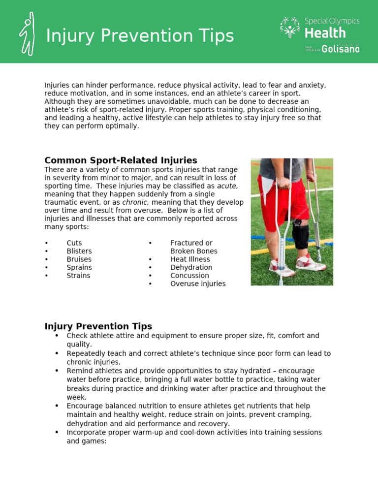 Injury-Prevention-Tips-2019 | PDF | Physical Fitness | Clinical Medicine