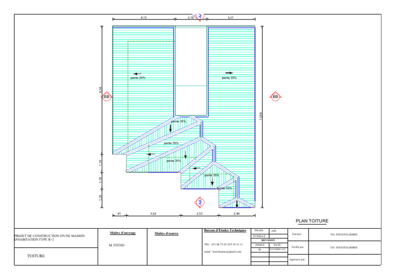 Plan de toiture pour maison R+2 | PDF