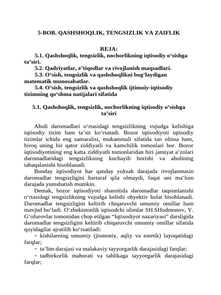 5 Mavzu | PDF