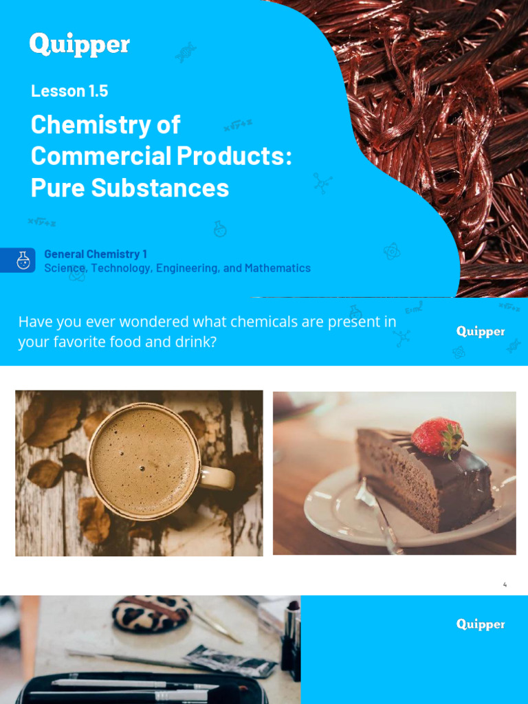 Chemistry of Pure Substances in Products | PDF | Chemical Substances ...