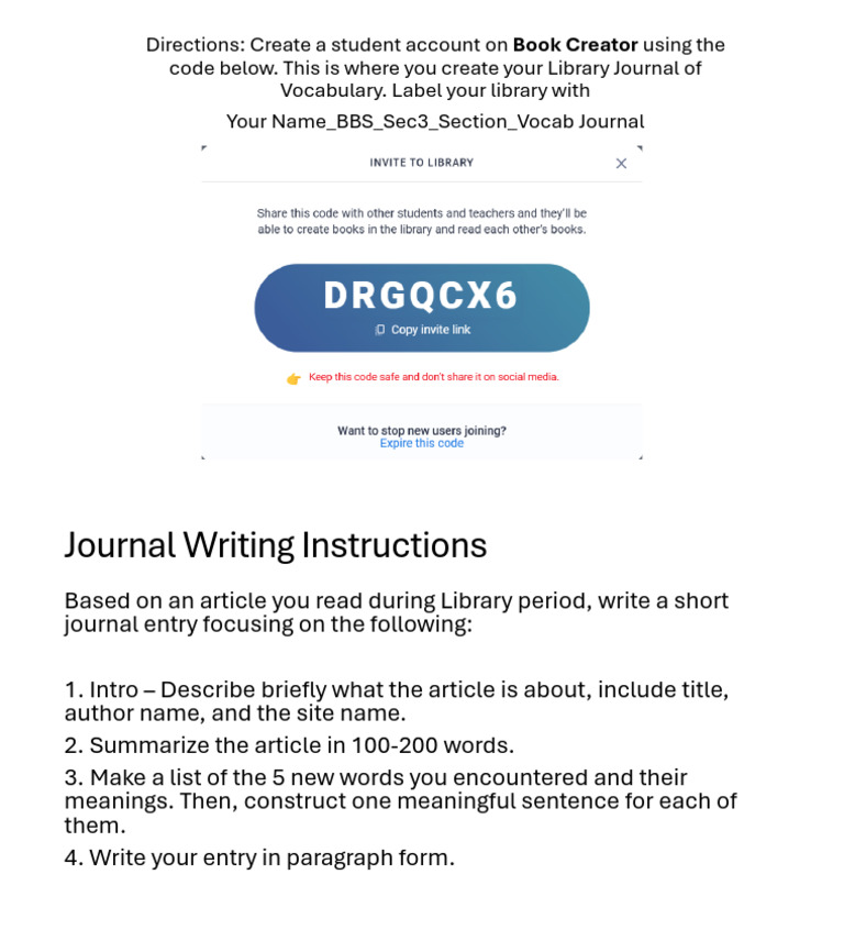 Book Creator Invite | PDF