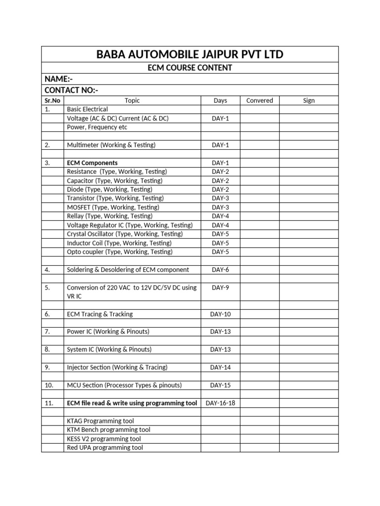 Baba automobile jaipur pvt ltd ecm class pdf