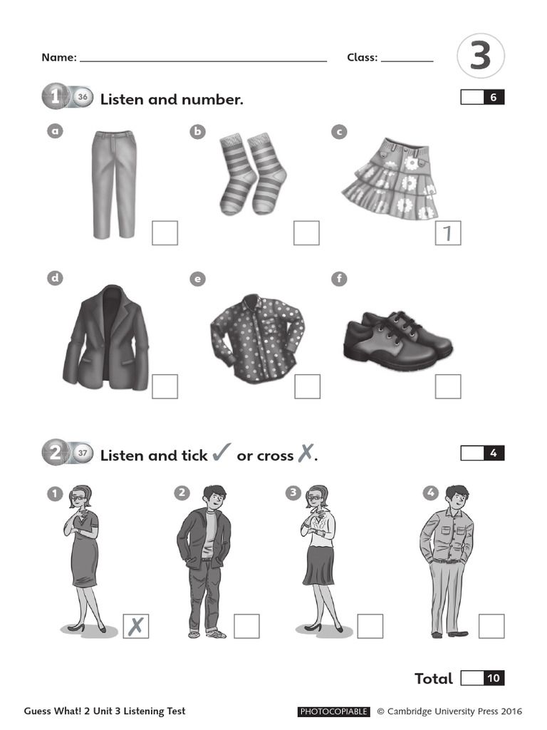 Guess What! 2 Unit 3 Test Materials | PDF