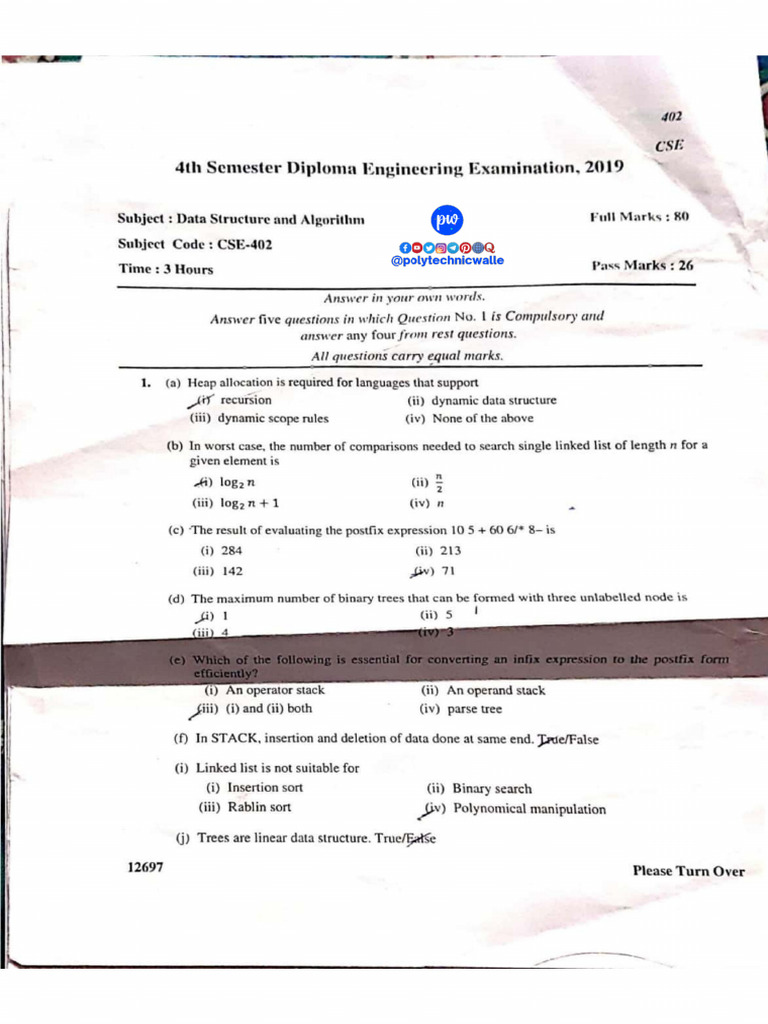 4th Sem Cse 2019 Pyqs Pdf