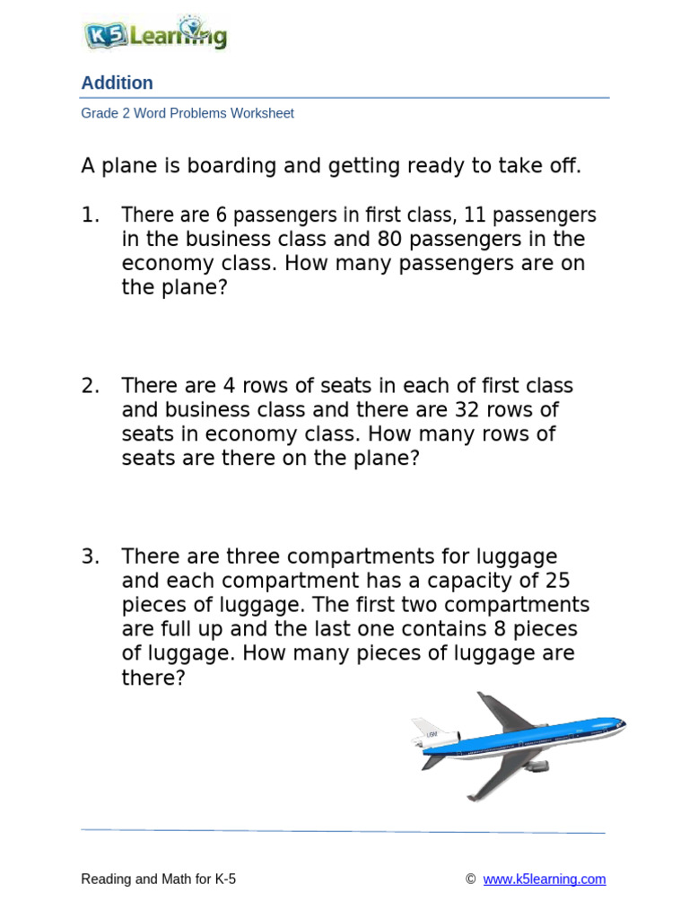 Grade 2 Addition Word Problems | PDF