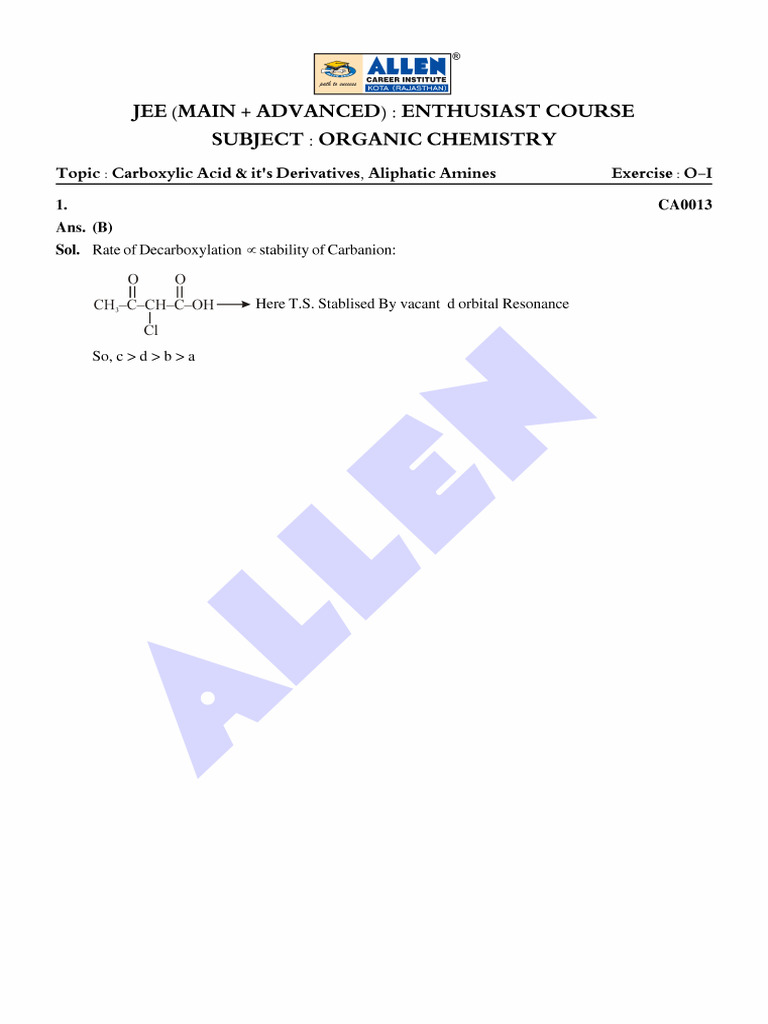 Sheet Soln Carboxylic | PDF
