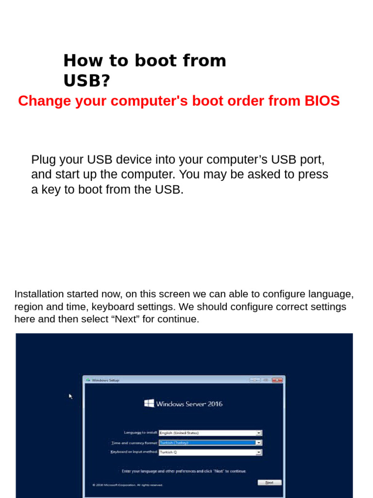 Booting and Installing Windows Server 2016 | PDF | Booting | Microsoft ...