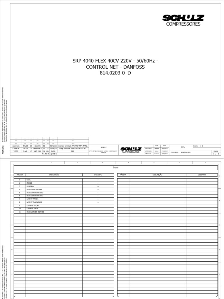 Desenho Técnico Compressores SRP 4040 | PDF | Engenharia Elétrica ...