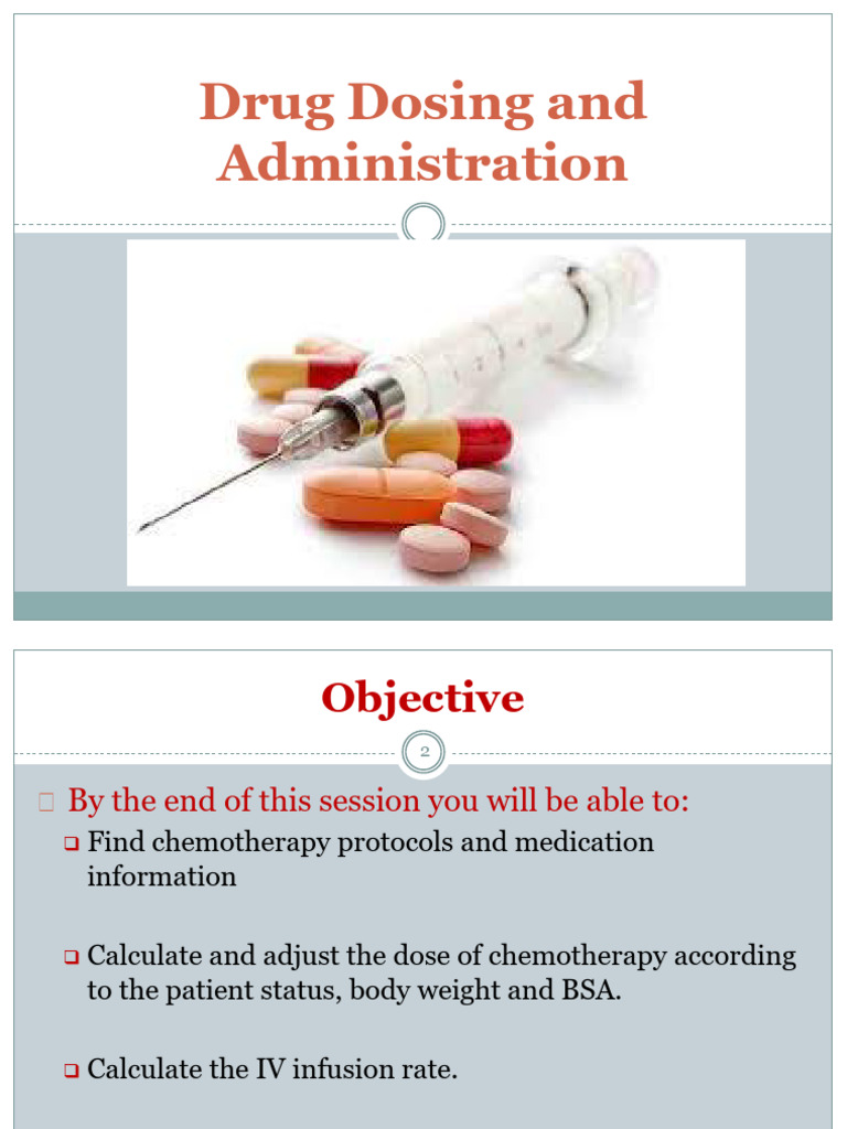 Practical (5) Dosing and Administration | PDF | Chemotherapy | Pharmacology