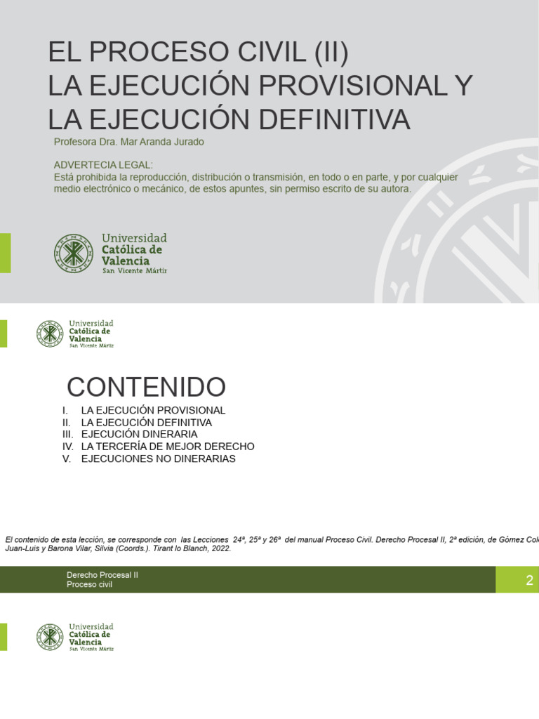 Ejecución Provisional y Definitiva en Derecho Civil | PDF | Apelación ...