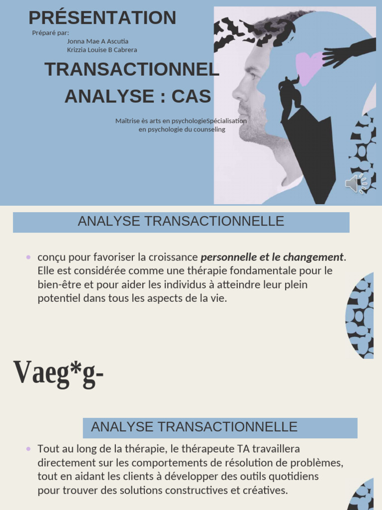 Analyse transactionnelle en thérapie | PDF | Psychologie | Santé mentale