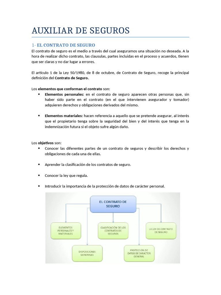 Elementos Clave del Contrato de Seguro | PDF | Póliza de seguros | Seguro