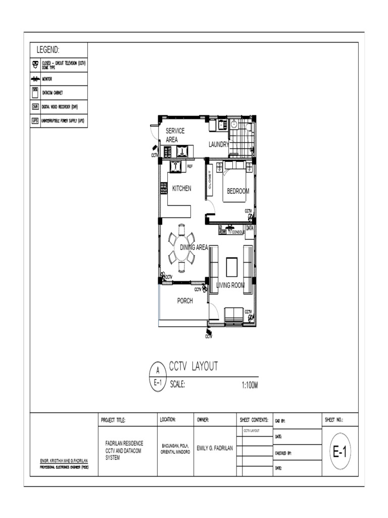 Fadrilan Residence CCTV & Datacom Plans | PDF | Room | Home
