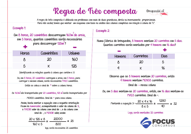 Regra de Três Composta Explicada | PDF