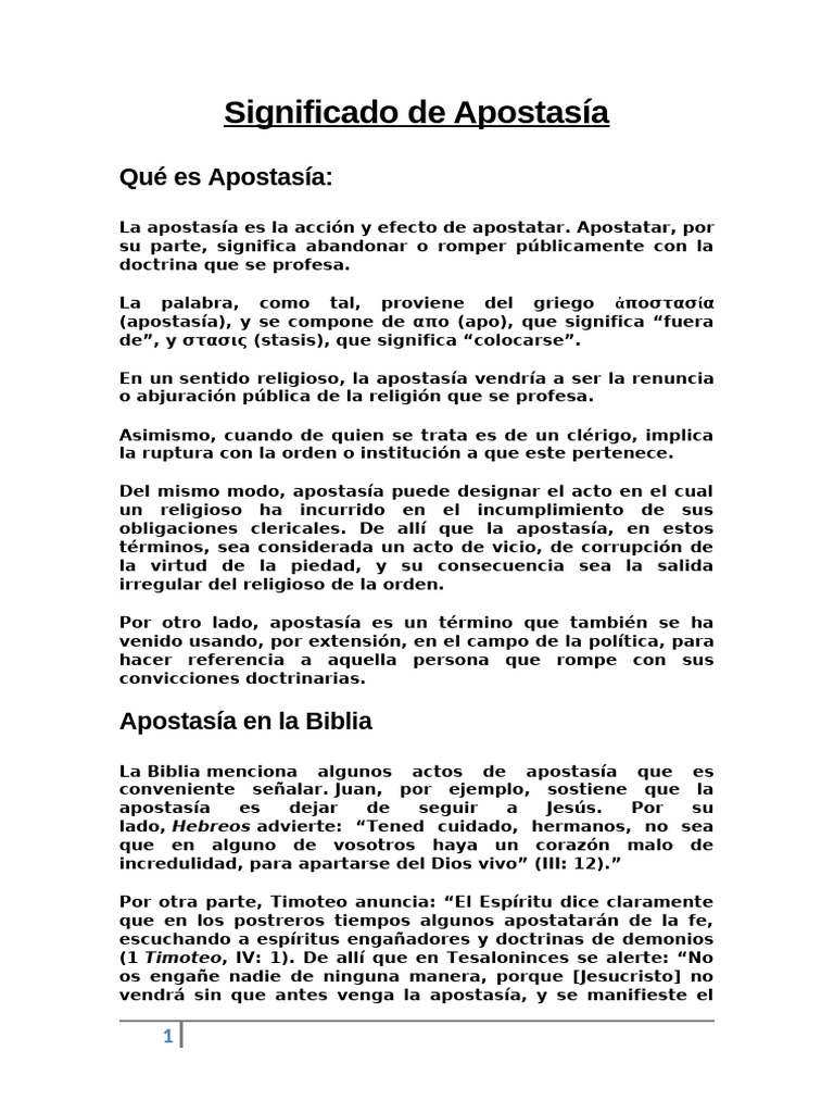 Apostasía | PDF | Apostasía | Iglesia cristiana