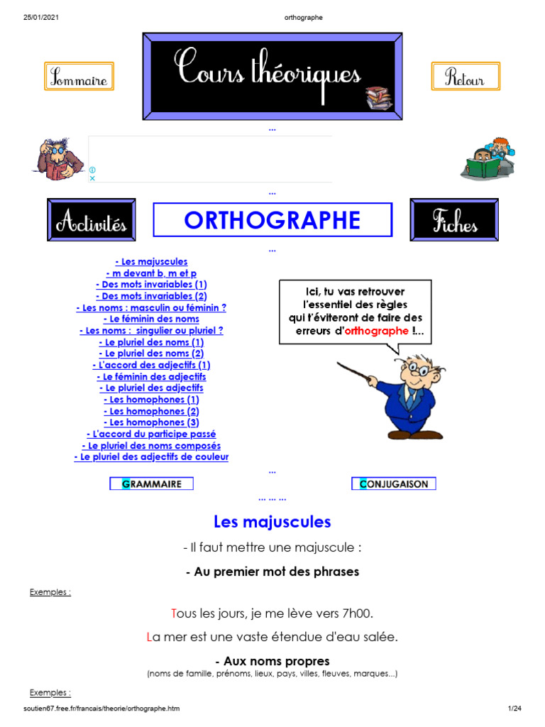 Guide complet sur l'orthographe française | PDF | Genre grammatical | Verbe