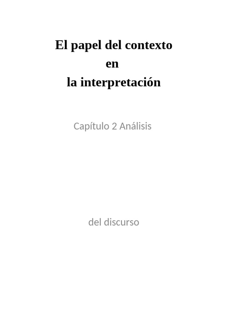 Cap tulo 2 y 3 an lisis del discurso gillian brown y george yule ppt