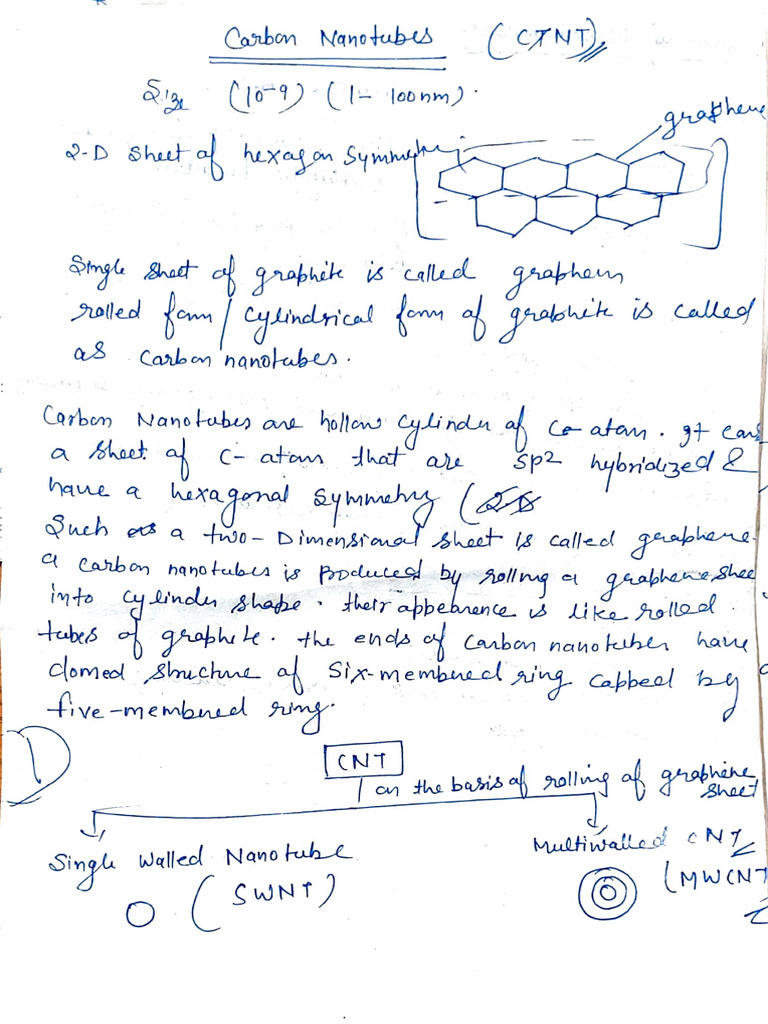 Carbon Nanotubes | PDF | Carbon Nanotube | Materials Science