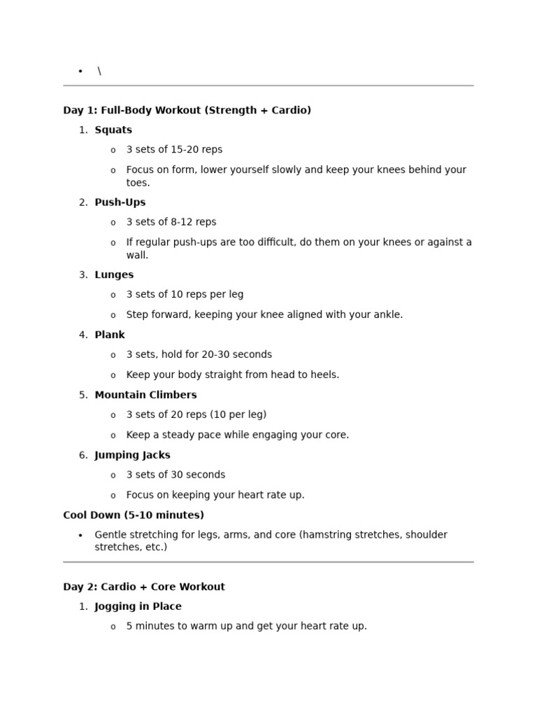 Day 1 | PDF | Dieting | Physical Fitness