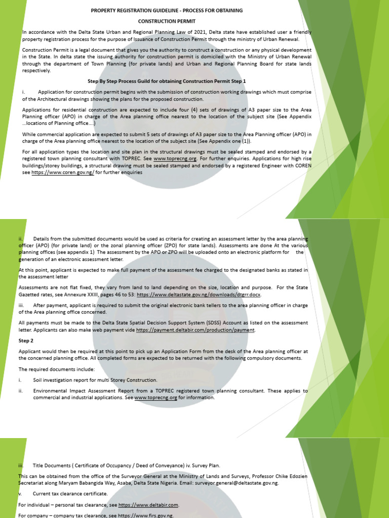 Picture of Delta State Construction Permit Guide | PDF