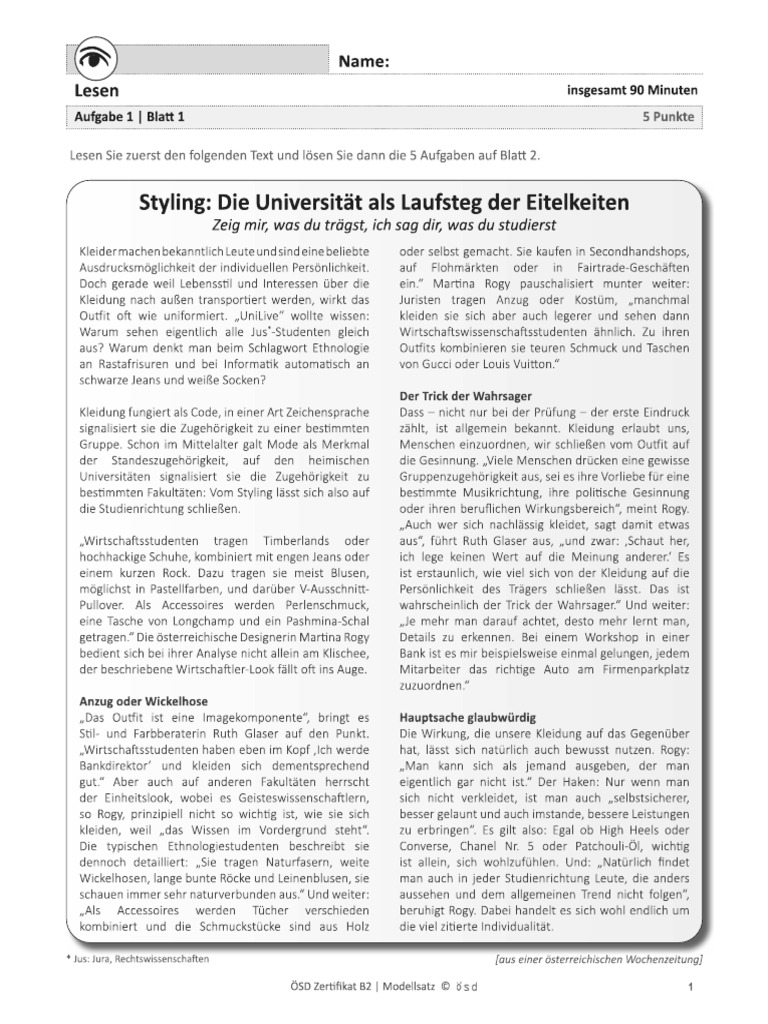 Lesen B2 | PDF