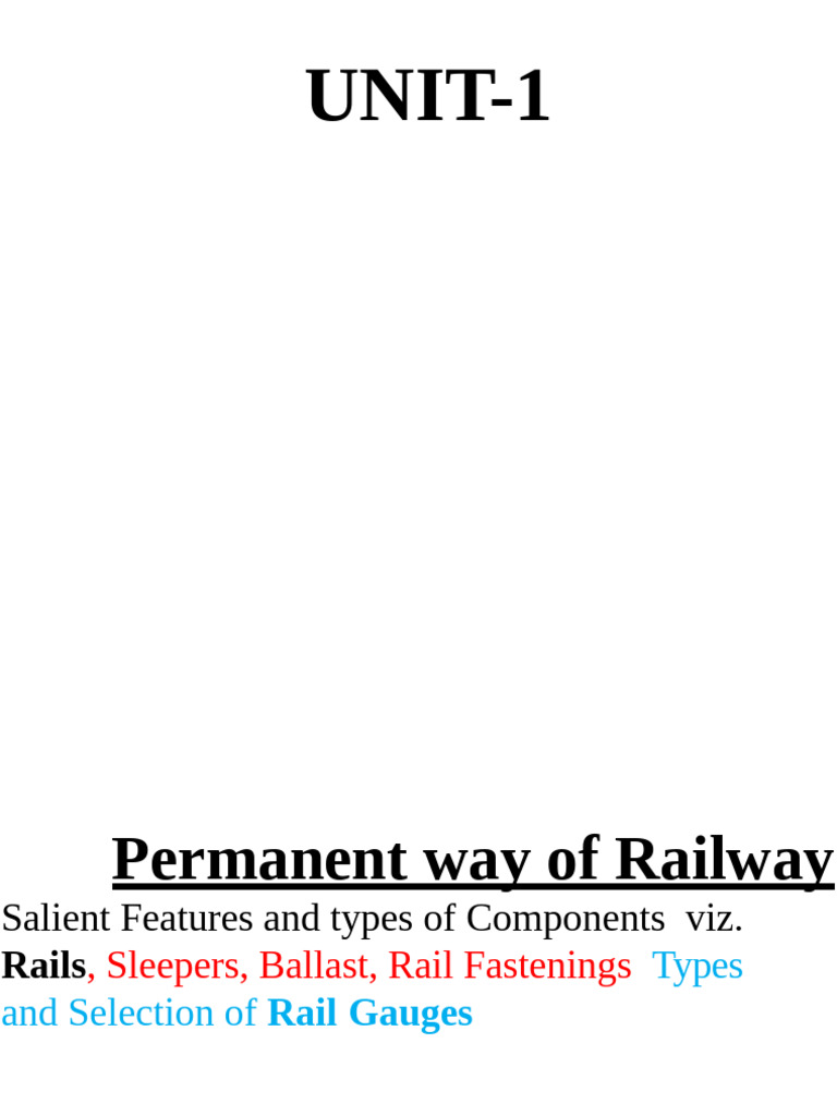 Permanent Way | PDF | Sustainable Transport | Civil Engineering