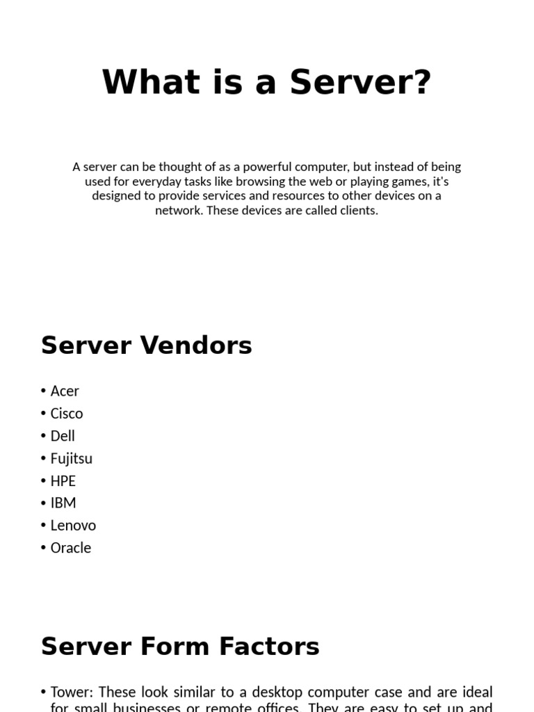 Types of Server Form Factors Explained | PDF | Central Processing Unit ...