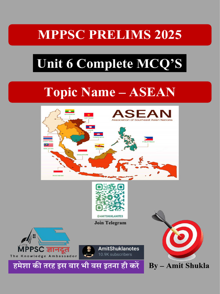 ASEAN MCQ'S (14 November 2024) | PDF