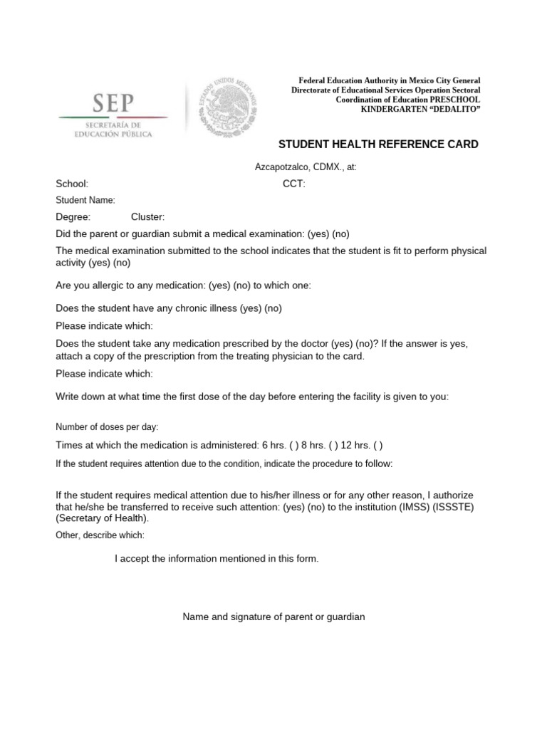 Health Reference Certificate | PDF