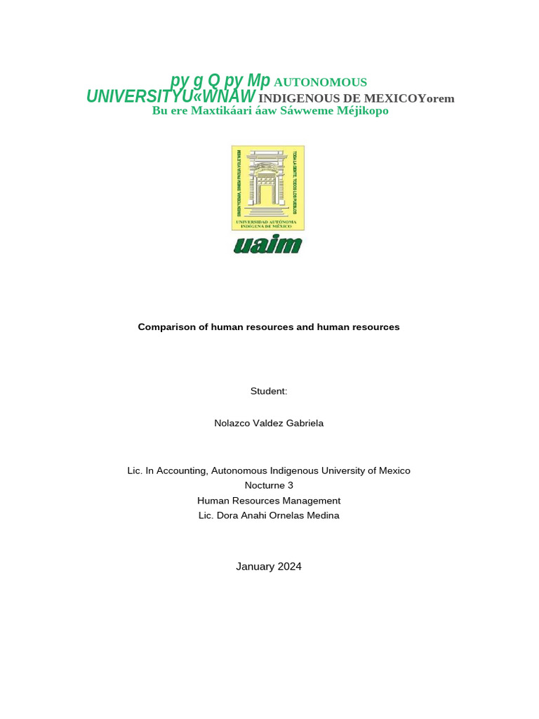 Comparative Chart of Human Resources and Human Resource | PDF | Human ...