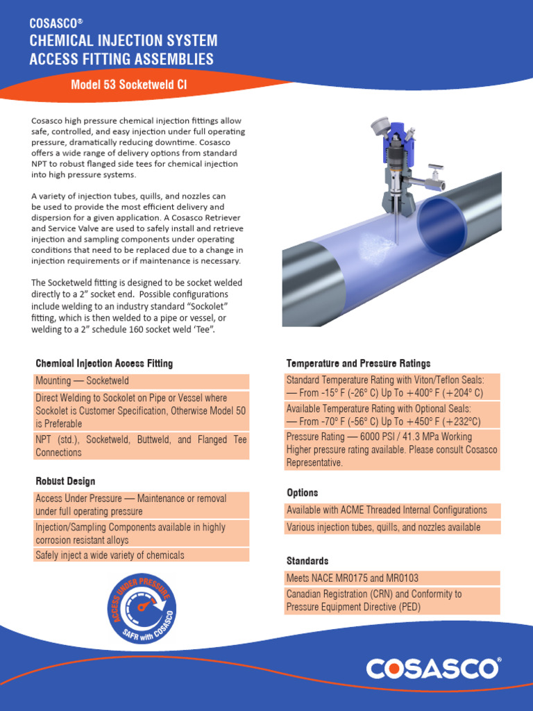 53 Socketweld Chemical Injection Access Fitting | PDF | Gases ...