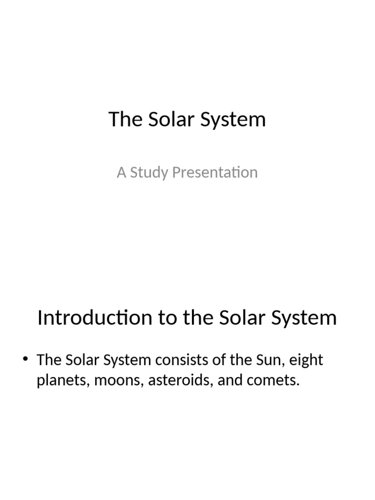 Solar System Presentation | PDF