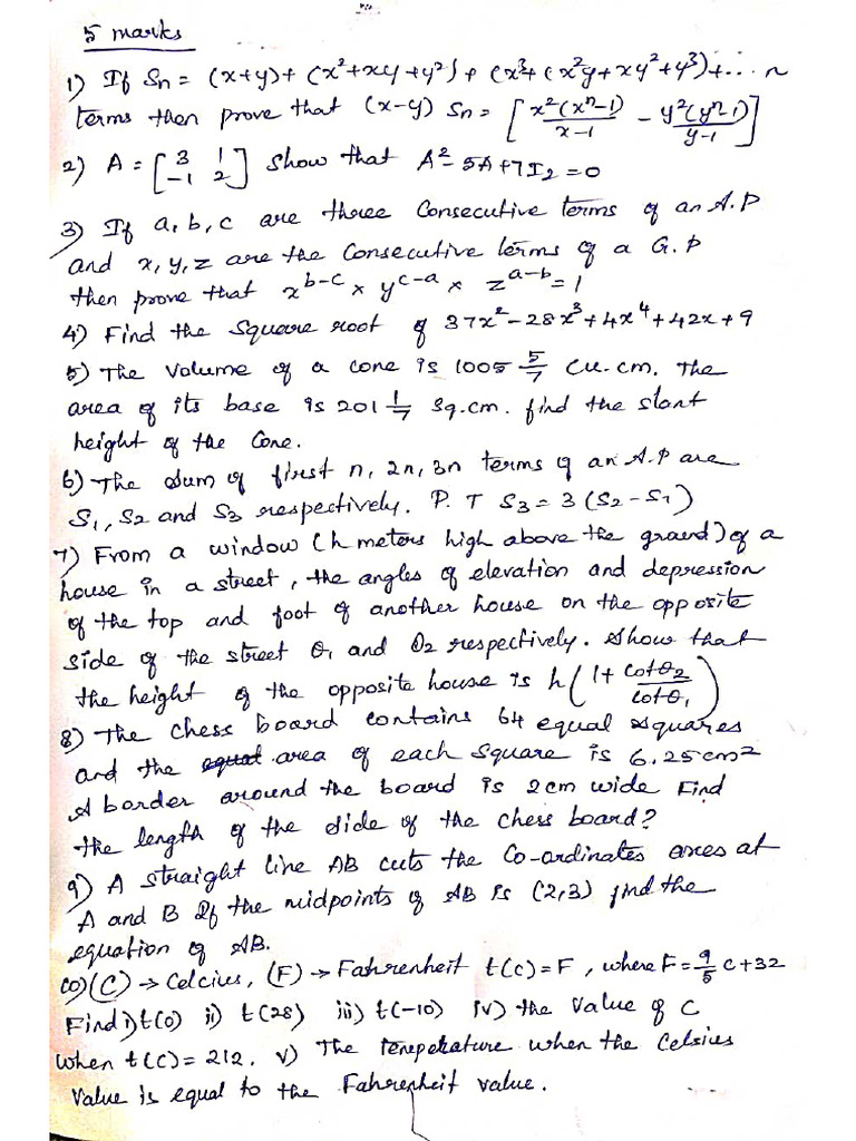 For Compulsory 2 m,5 Mark | PDF