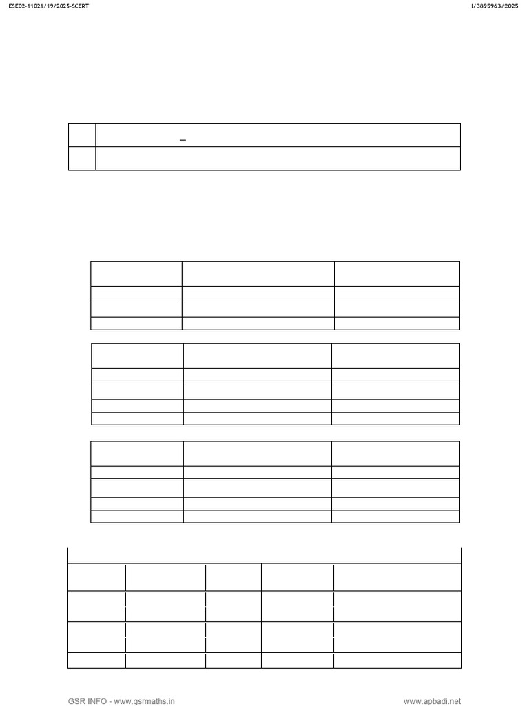 SCERT A.P. FA-3 Timetable 2024-25 | PDF