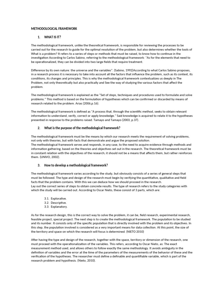 Understanding Methodological Frameworks | PDF | Methodology | Cognition