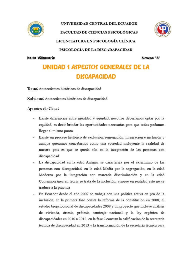 Historia y Paradigmas de la Discapacidad | PDF | Invalidez | Inclusión ...