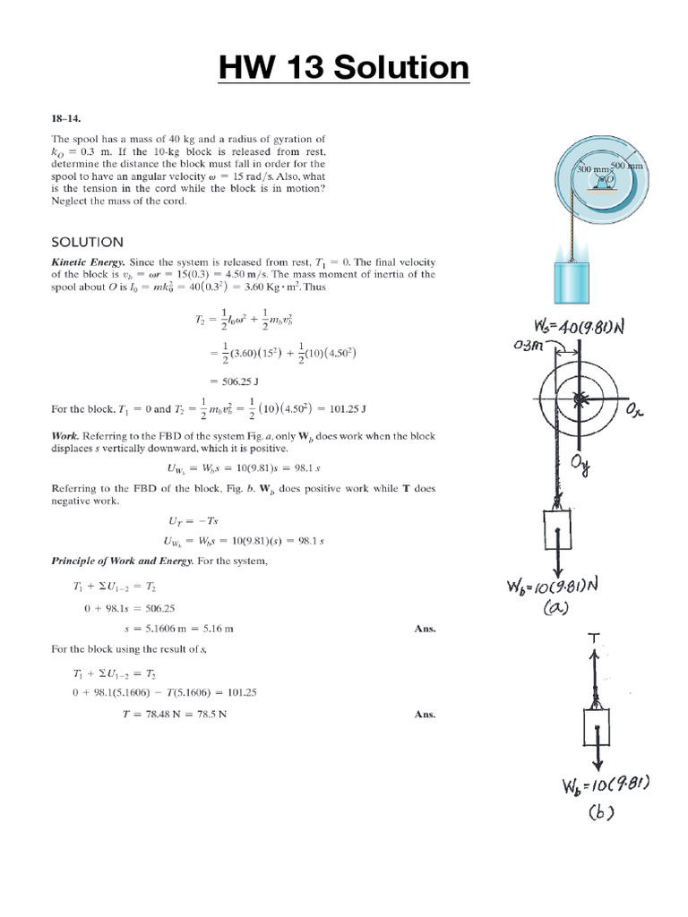 HW 13 Solution | PDF