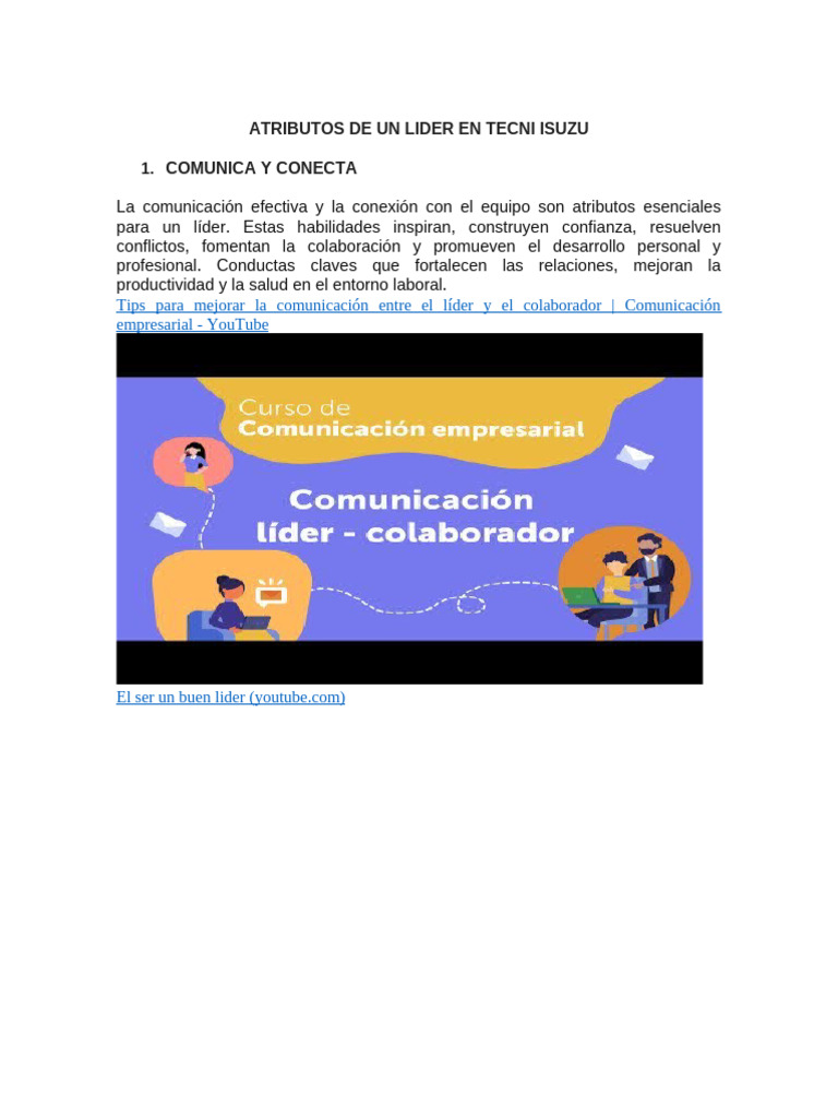 Atributos Clave de un Líder Efectivo | PDF | Liderazgo | Las emociones
