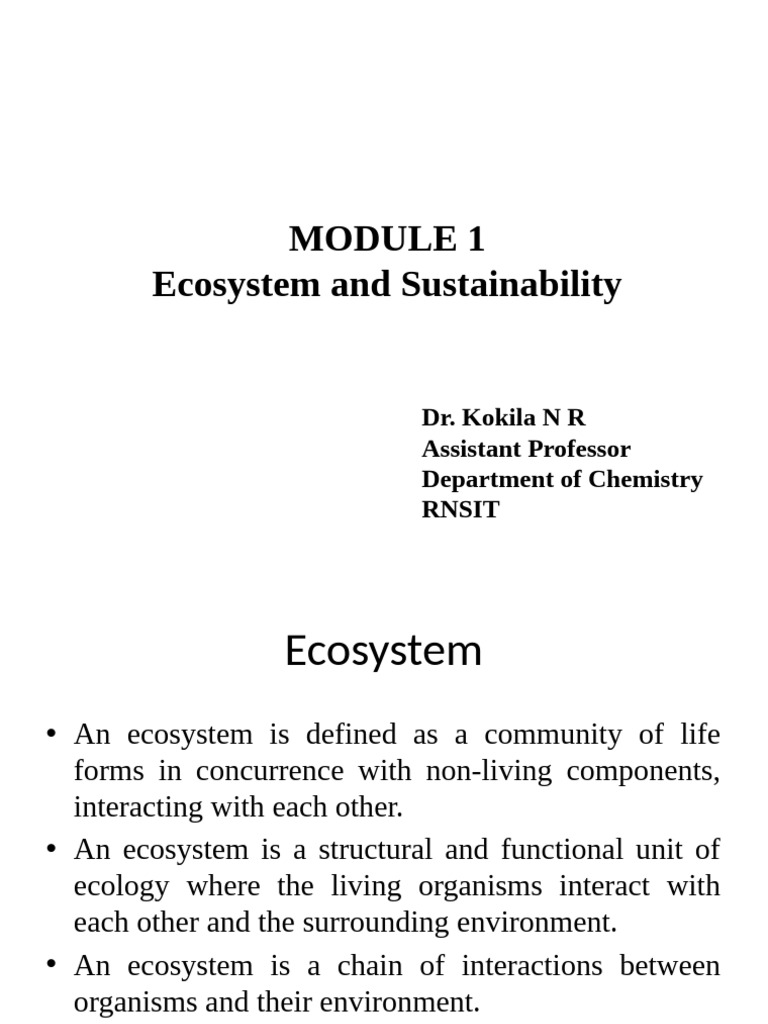 EVS module 1 24-25 | PDF | Ecosystem | Wetland