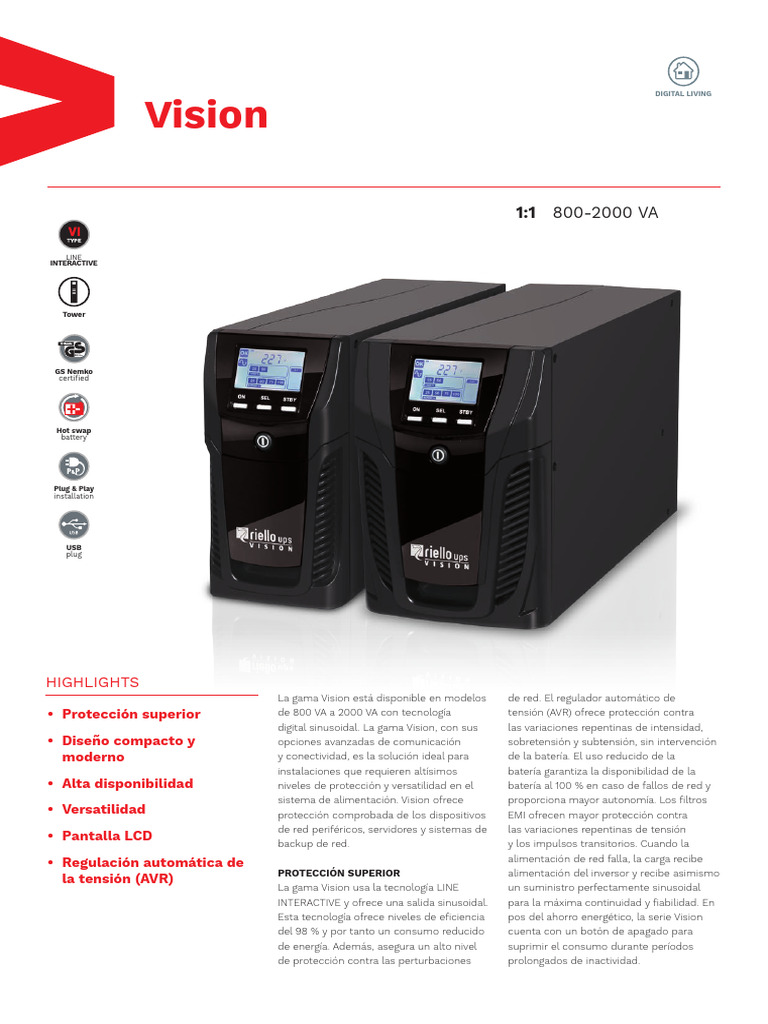 SAI Vision: Protección y Eficiencia Energética | PDF | USB | Ingeniería ...