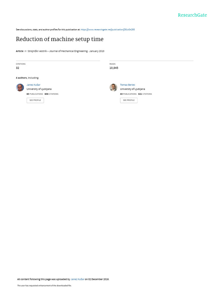 Reduce Machine Setup Time with SMED | PDF | Lean Manufacturing