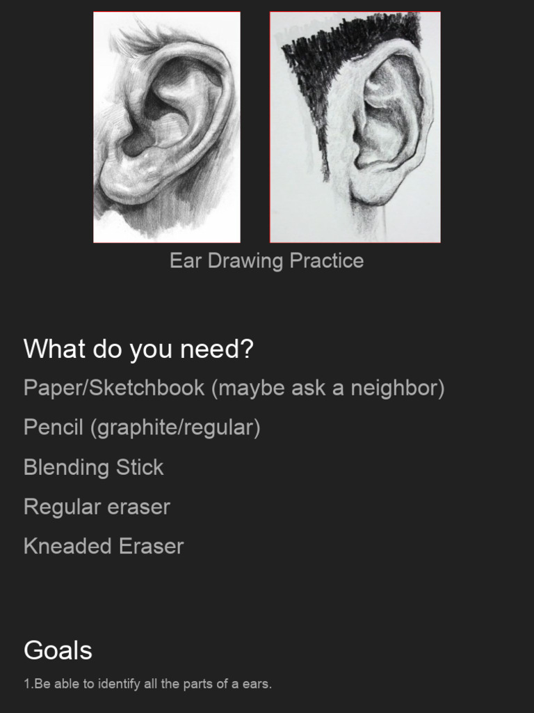 Ear Drawing Practice Guide | PDF
