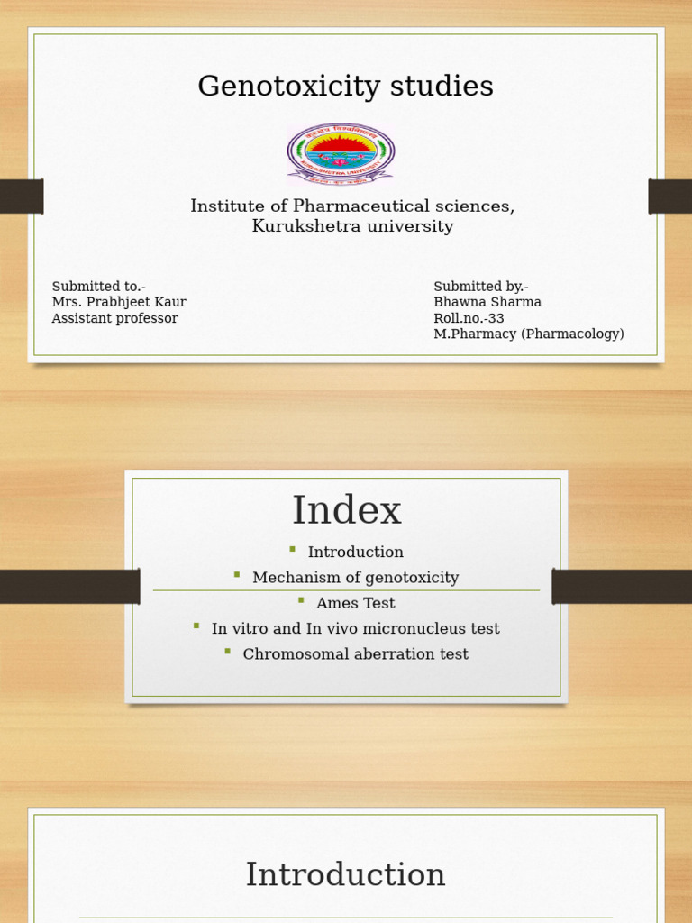 Genotoxicity Studies Overview | PDF | Biology | Genetics
