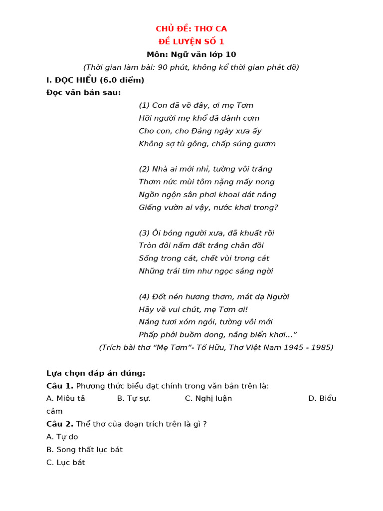 Thơ Ca 4 | PDF