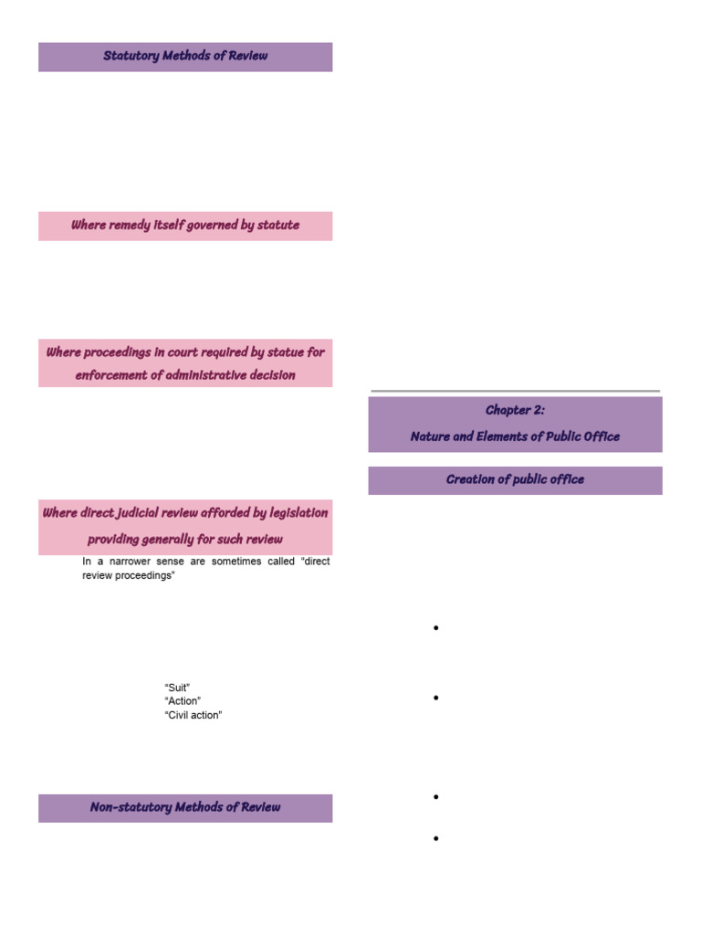 Statutory and Non-Statutory Review Methods | PDF | Certiorari | Legal ...