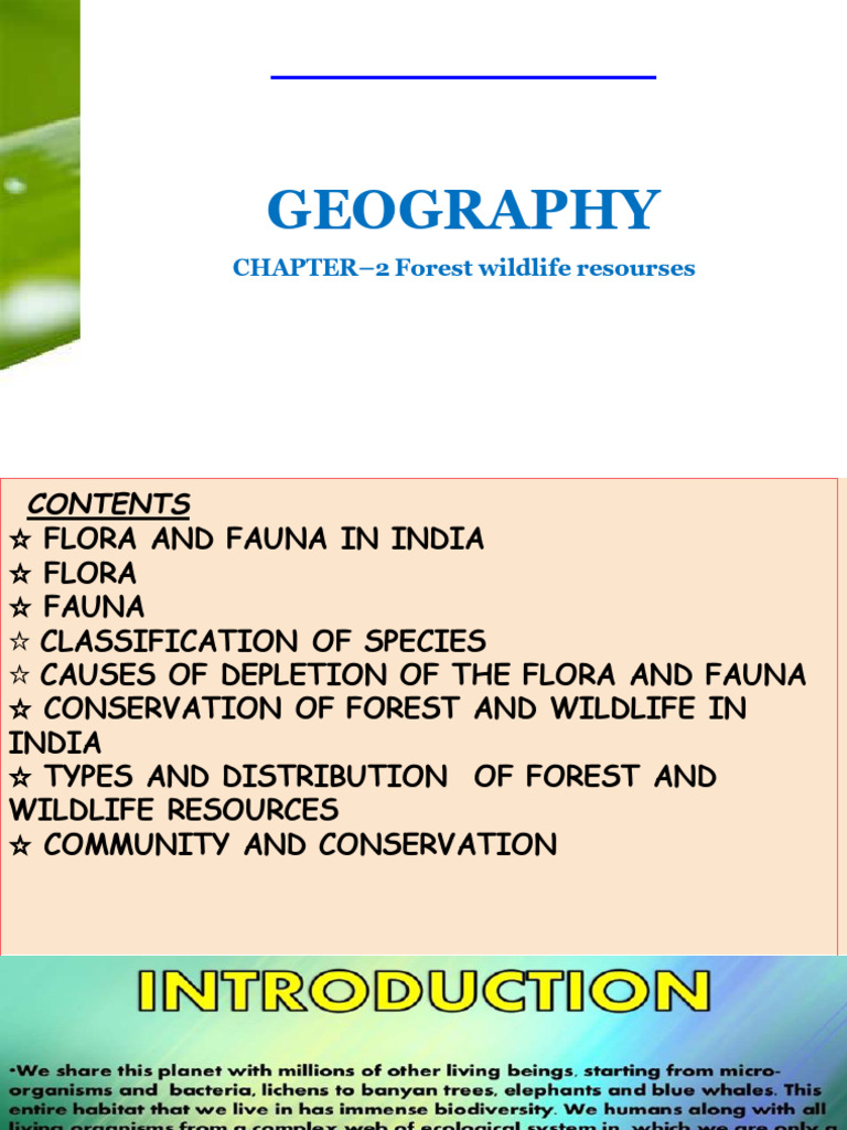 Forest Wildlife Resources in India | PDF