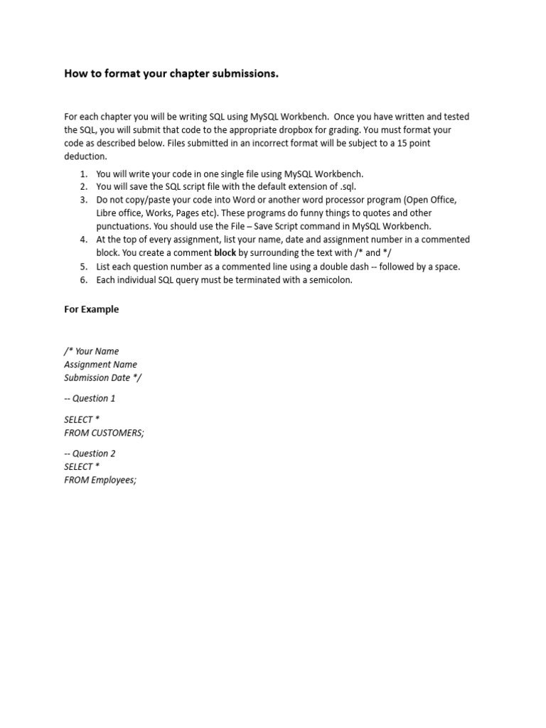 How To Format Your Chapter Submissions | PDF