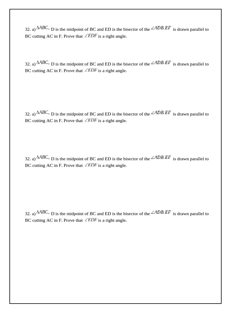 Geometry Problem: Prove Right Angle | PDF