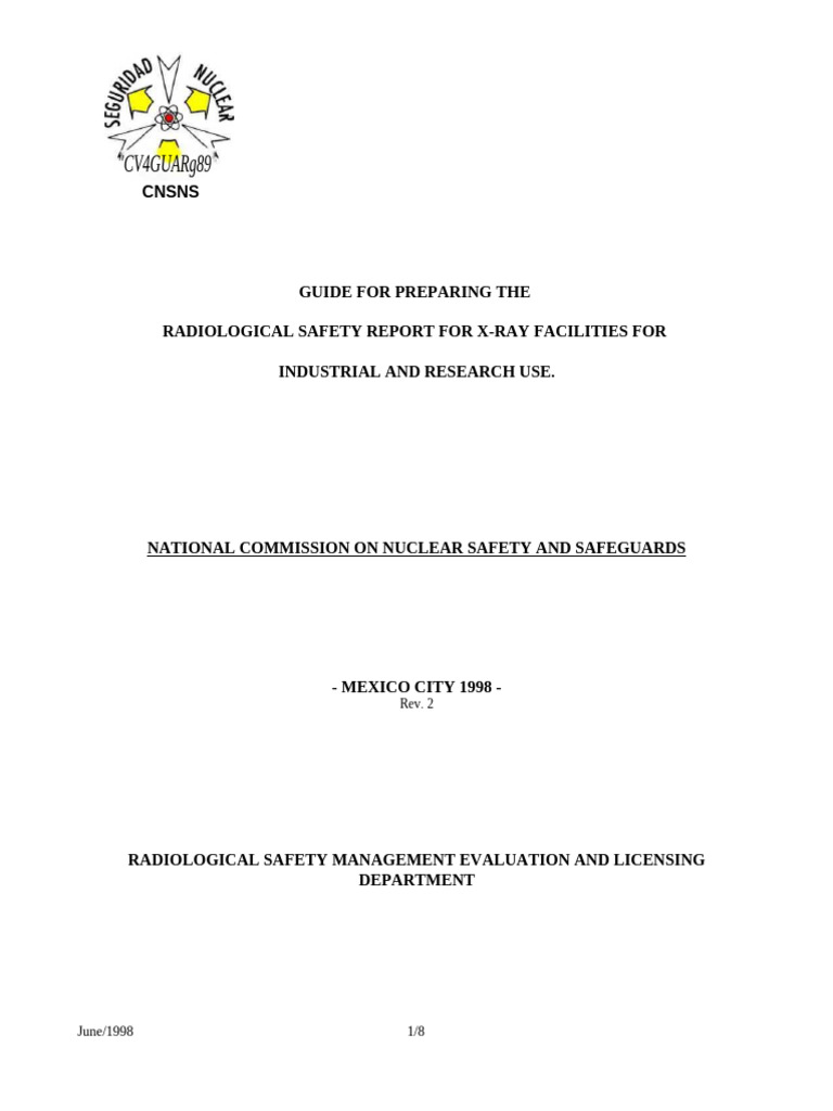 X-Ray Facility Radiological Safety Report Guide | PDF | Radiation ...
