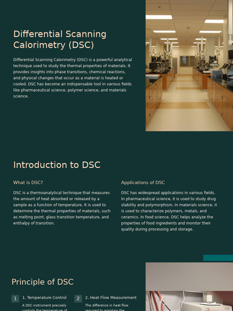 Applications and Principles of DSC | PDF | Differential Scanning ...